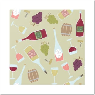 Wine Pattern Posters and Art